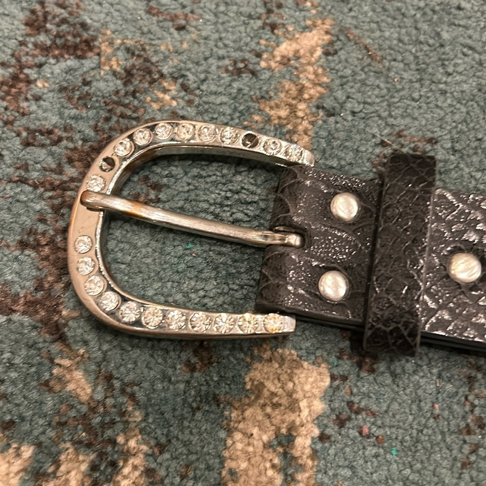 Black rhinestone belt